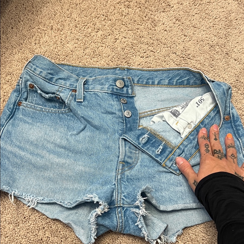 Levi's Light Blue 501 Jean Shorts